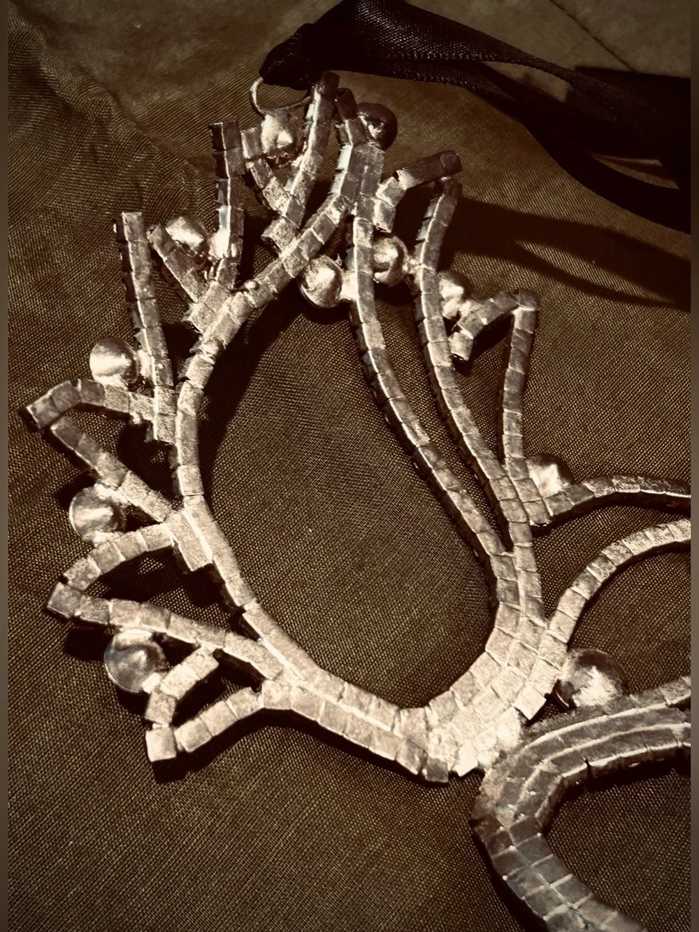 Vintage Crystal Rhinestone Mask, Halloween, Mardi Gras, Masquerade Ball, Theater